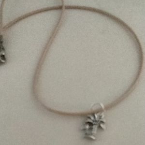 Coconut palm tree necklace
